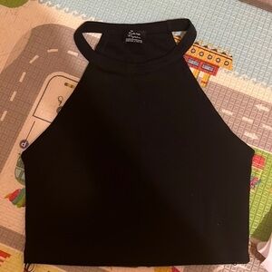 Zara black crop top